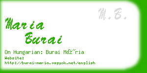 maria burai business card